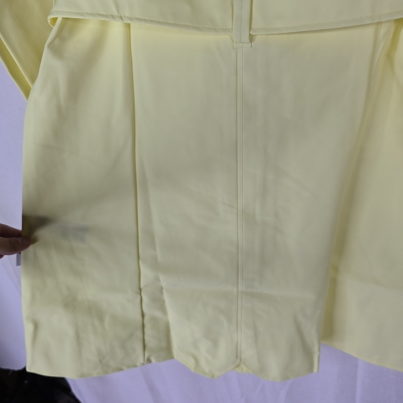 Rains Belted Curve Jacket Straw Yellow Womens XS Rain Coat Waterproof Trench - Picture 3 of 10